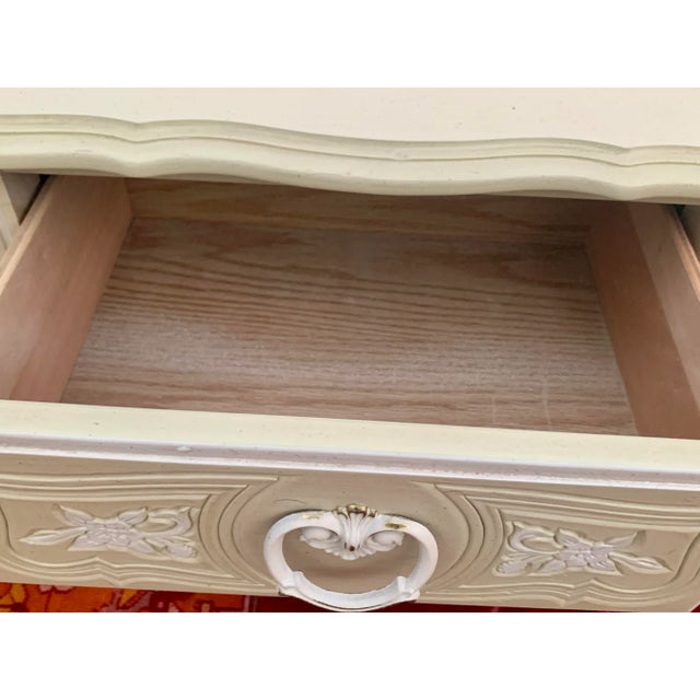 Italian Floral Embossed Commode Nightstands- a Pair For Sale - Image 9 of 13