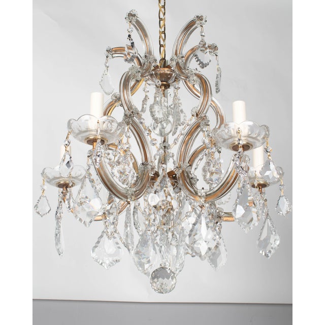 Mid 20th Century Maria Theresa Crystal Chandelier Pair For Sale - Image 15 of 16