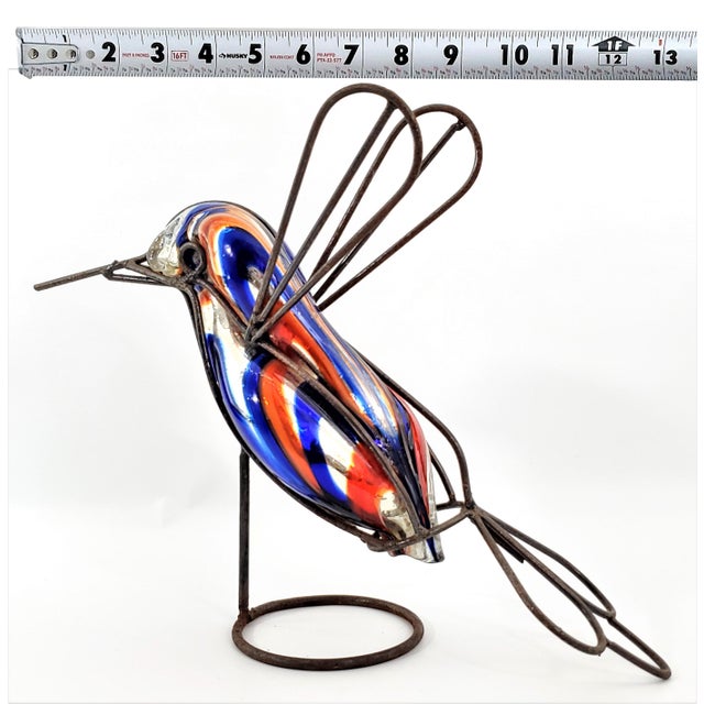 Mexican Sculpture Mercury Glass Hummingbird Bird For Sale - Image 3 of 13