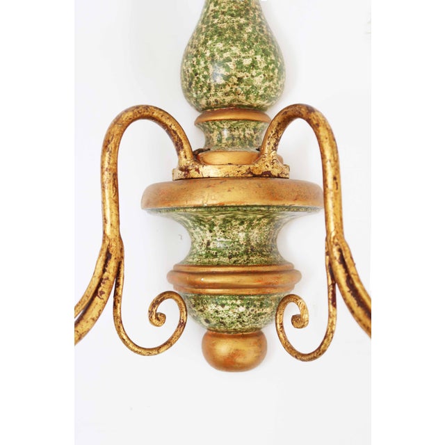 1970s Florentine Hollywood Regency 2-Light Wall Lamp, Italy, 1970s For Sale - Image 5 of 7