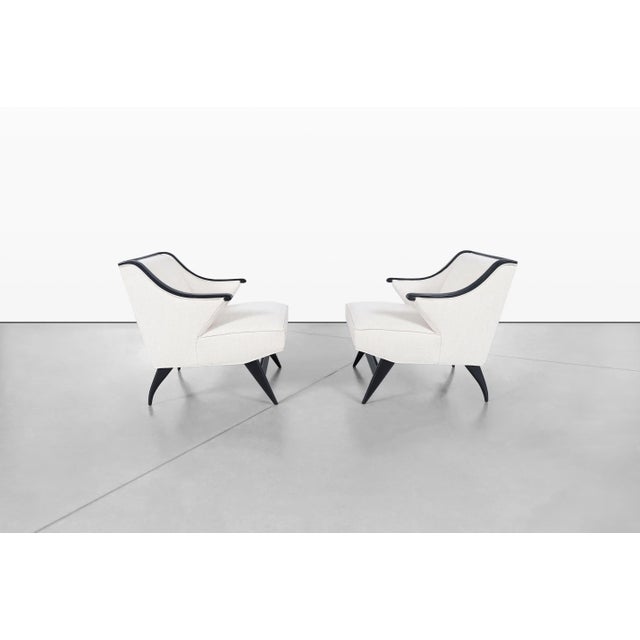 Gio Ponti Mid-Century Modern Italian Sculptural Lounge Chairs After Gio Ponti, 1950s For Sale - Image 4 of 12