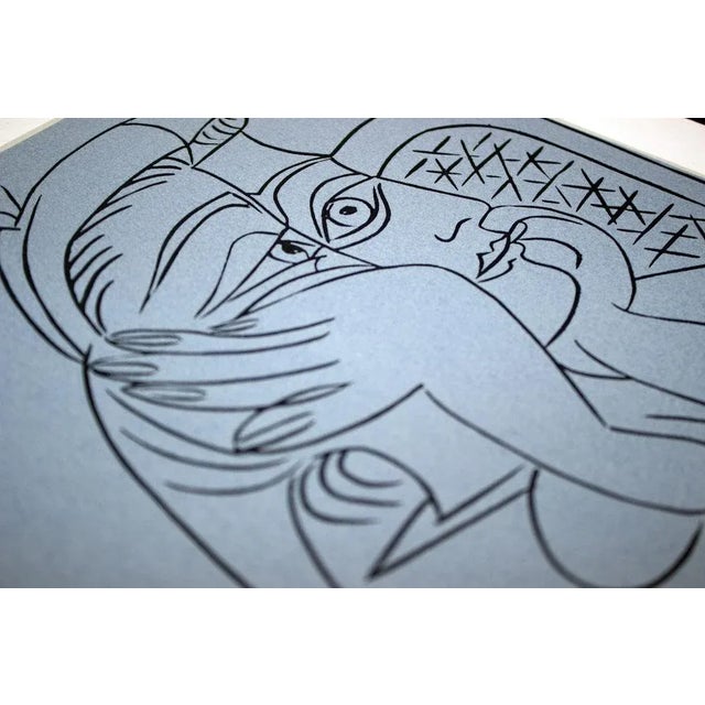 Pablo Picasso Linogravure Ltd Edition - "Femme Accoudee" 1959 W/Frame For Sale In Atlanta - Image 6 of 9
