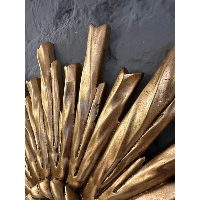 2000 - 2009 Carved Gilt Wood Sunburst Mirror, 2000s For Sale - Image 5 of 8