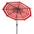 Athens 9Ft Double Top Crank Umbrella, Red With White Understripe For Sale