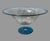 Glass Early 20th Century Steuben Sinclaire Floral Etched Art Glass Footed Console Compote Bowl Blue Edge For Sale - Image 7 of 12