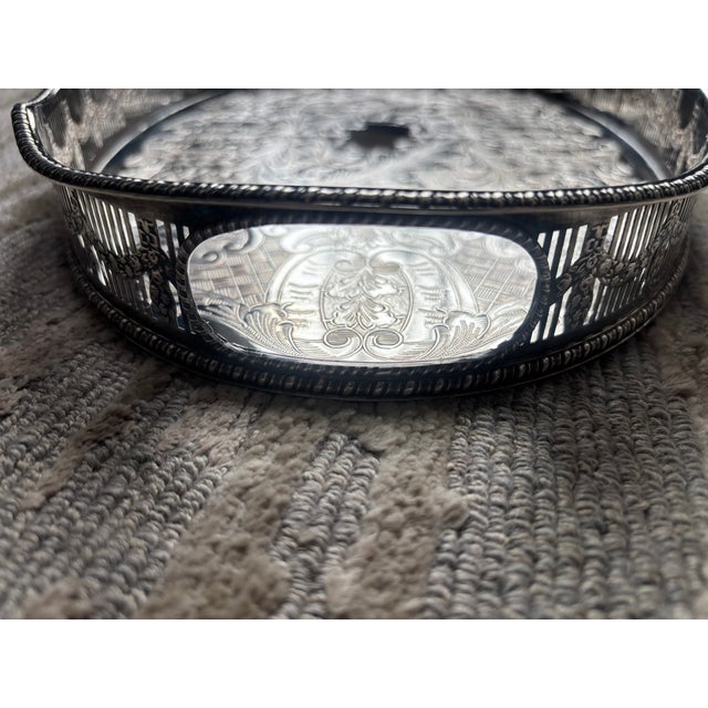 Sheffield Silver Plate Reticulated Gallery Tray For Sale In Philadelphia - Image 6 of 11
