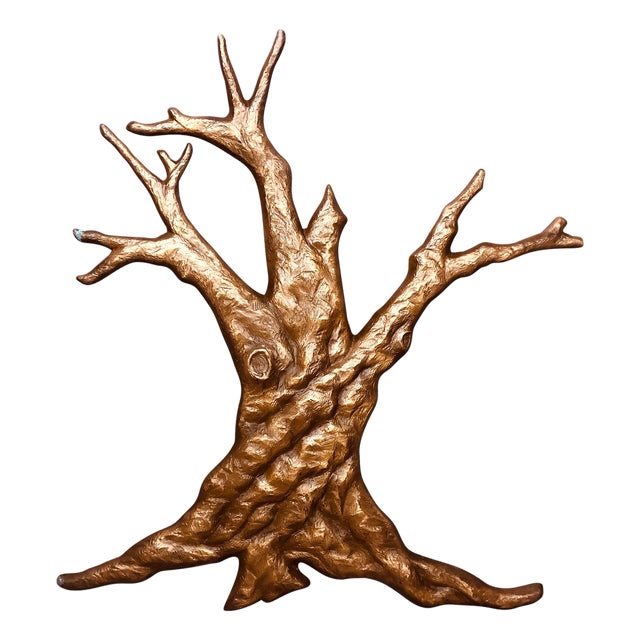 Bronze Tree Mid 20th century Garden Wall Sculpture For Sale