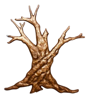 Bronze Tree Mid 20th century Garden Wall Sculpture