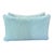 Coastal Pair of Indoor/Outdoor Aqua Lumbar Pillows With White Contrast Welt For Sale - Image 3 of 8