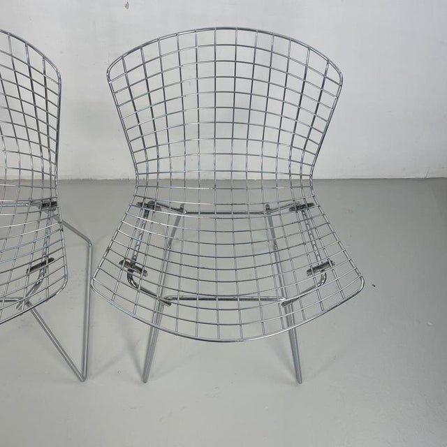 1950s Vintage Side Chairs in Chrome by Harry Bertoia, 1950s, Set of 4 For Sale - Image 5 of 17