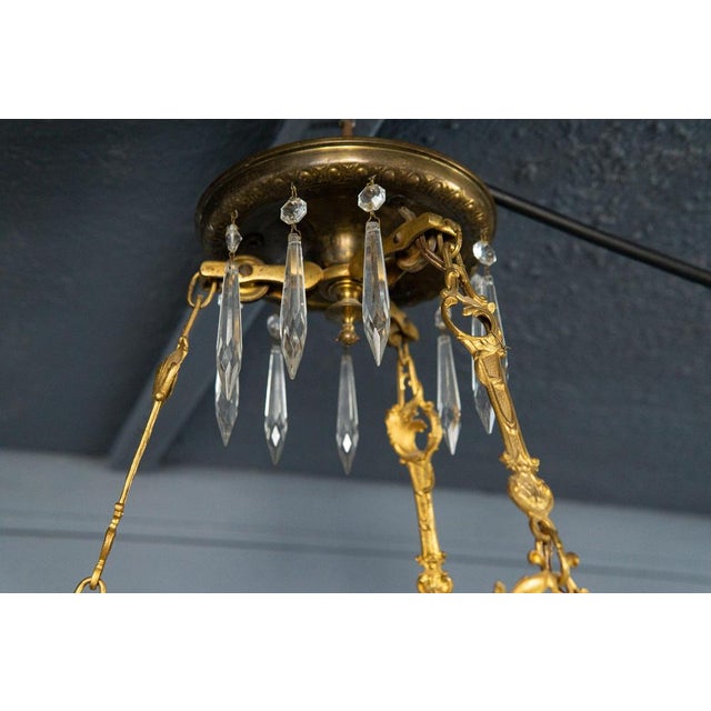 White Majolica Chandelier, Early 1900s For Sale - Image 6 of 18