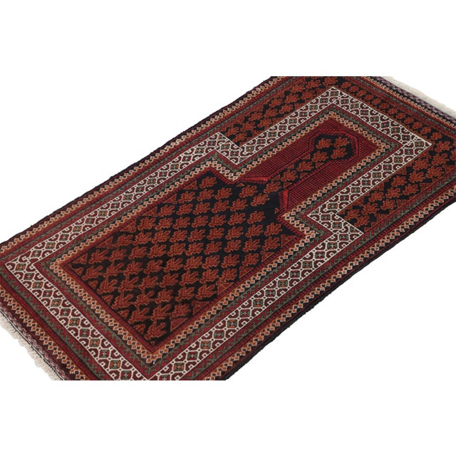 Rug & Kilim Rug & Kilim’s Baluch Tribal Rug in Red With Mihrab Geometric Patterns For Sale - Image 4 of 8