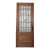 Antique Restoration Leaded and Etched Glass Door For Sale