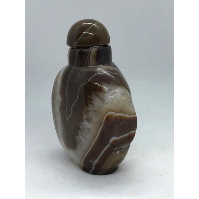1970s Boswana Banded Agate Snuff Bottle For Sale - Image 4 of 12