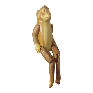 1970s Wooden Monkey Hand Carved For Sale