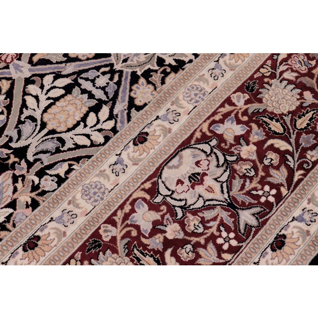 1990s Boho Chic Pak-Persian Black/Red Wool Rug - 9'3'' X 12'4'' For Sale - Image 5 of 9