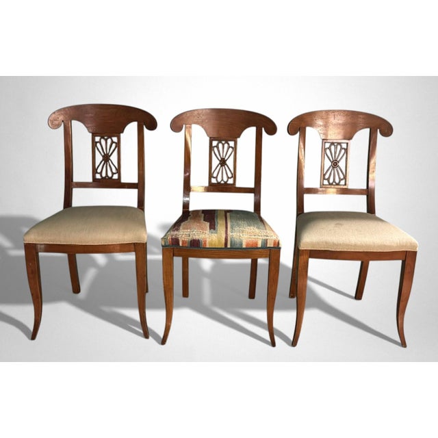 Early 20th Century Biedermeier Style Set of Six Austrian Chairs For Sale - Image 9 of 18