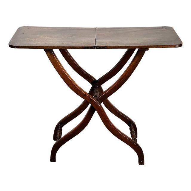 Antique English Regency Mahogany Folding Coaching or Sporting Table C. 1825–1845 For Sale