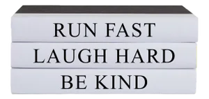 Decorative Books - Quote Book Stack - "Run Fast"