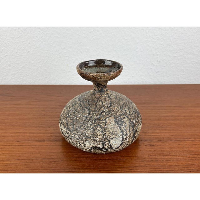 Vintage German Brutalist Studio Pottery Mushroom Vase by Gerhard Liebenthron, 1970s For Sale - Image 10 of 17