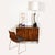 Rolling Modern Rosewood Serving | Bar Cabinet W: Hidden Wheels For Sale - Image 9 of 10