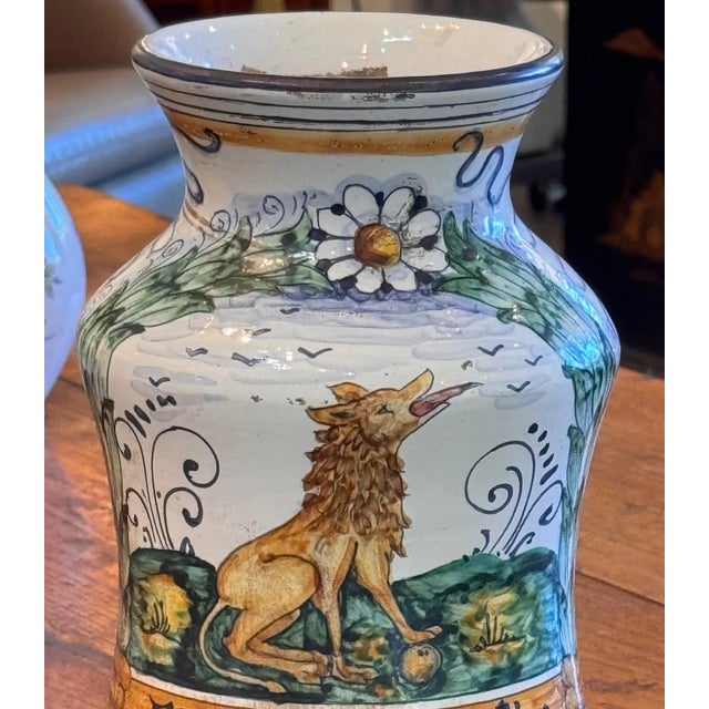 Ceramic 1950s Italian Ceramic Drug Jar For Sale - Image 7 of 7