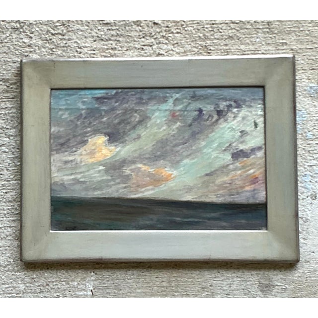 Vintage Framed Seascape Oil Painting For Sale - Image 12 of 12
