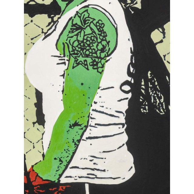 Early 21st Century Contemporary Figures in Schoolyard Mixed Media For Sale - Image 5 of 8