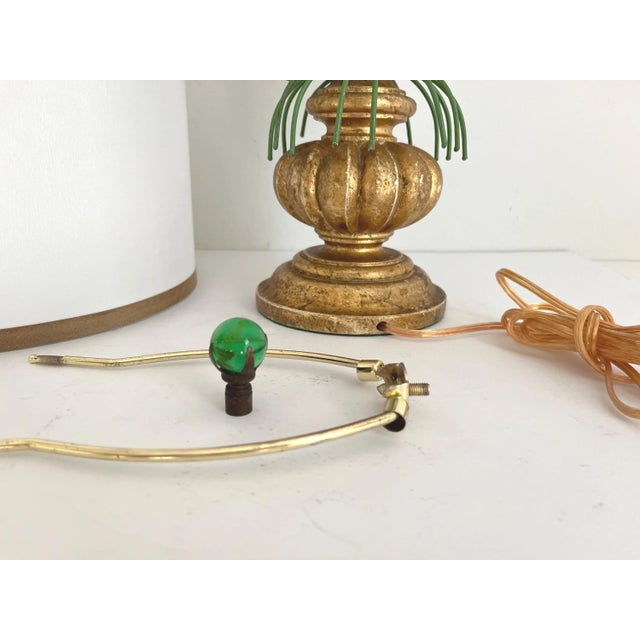 1960s Italian Topiary Lamp & Shade For Sale - Image 9 of 10