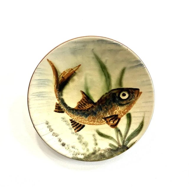 Black Ceramic Plate by Puigdemont, 1960s For Sale - Image 8 of 8