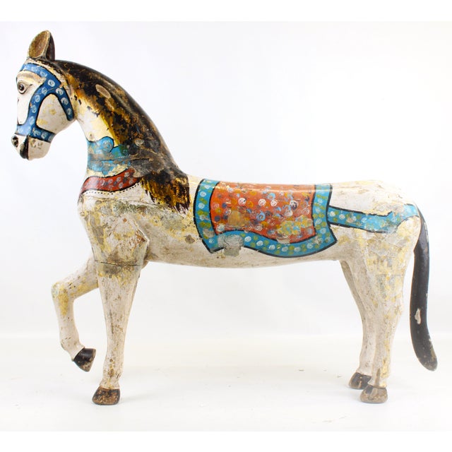 Mid-Century Modern Carousel Horse With Detachable Metal Stand For Sale - Image 3 of 17