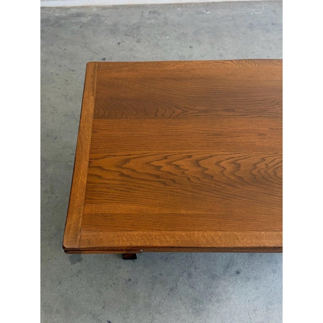 Vintage Carved Trestle Dining Table For Sale - Image 9 of 12