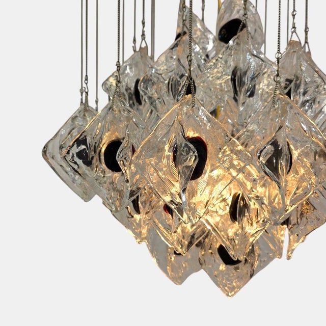 Mid-Century Modern Murano Glass Chandelier from Mazzega, Italy, 1960s For Sale - Image 3 of 11
