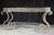 Hollywood Regency Iron Glass Top Console Table With Scrollwork Legs and Crystal Beading For Sale - Image 9 of 10