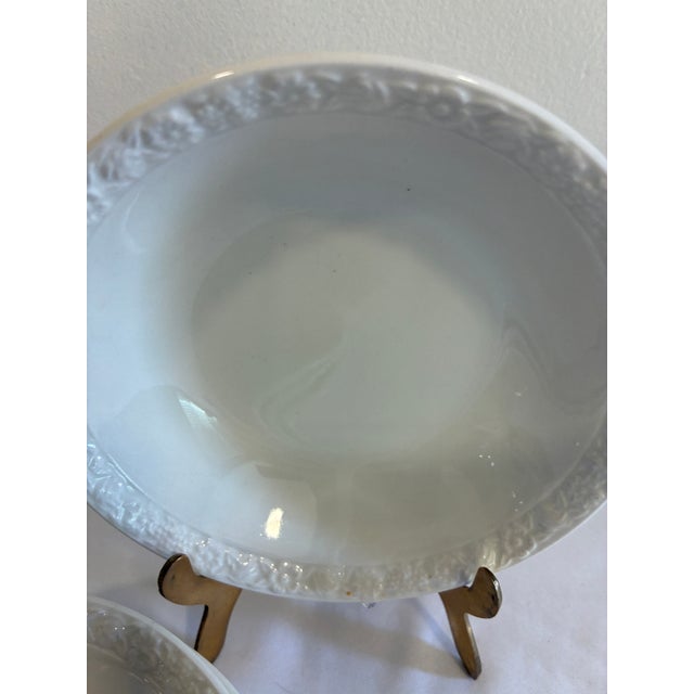1960s 1960s Wedgwood White Embossed Bowls, Set of 4 For Sale - Image 5 of 10
