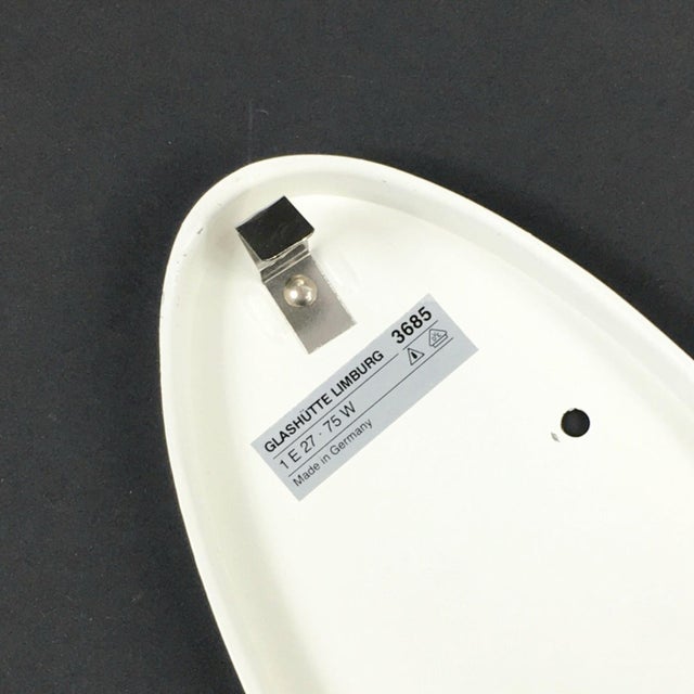 White Pair of Minimalist Opaline Glass Wall Lamps From Limburg, Germany, 1970s/1980s For Sale - Image 8 of 8