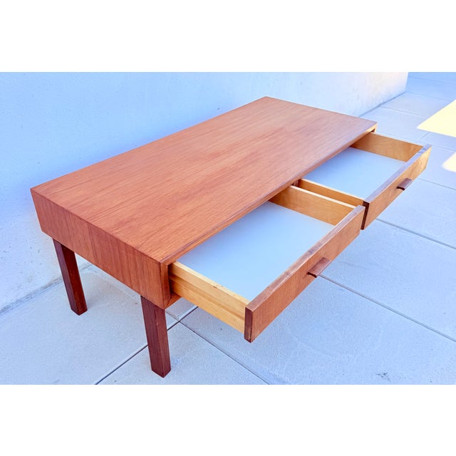 Low Danish TV Stand in Teak, 1960s For Sale - Image 9 of 14