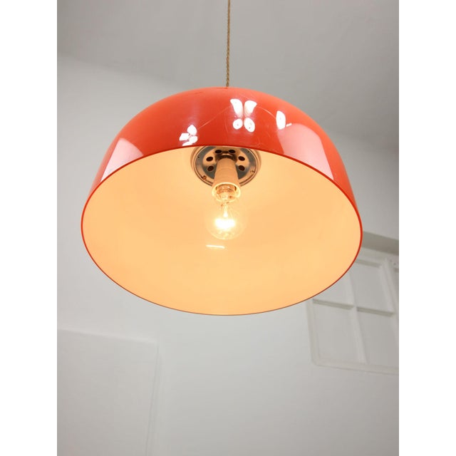 Orange Space Age Orange Pendant Lamp from Guzzini, 1960s For Sale - Image 8 of 15