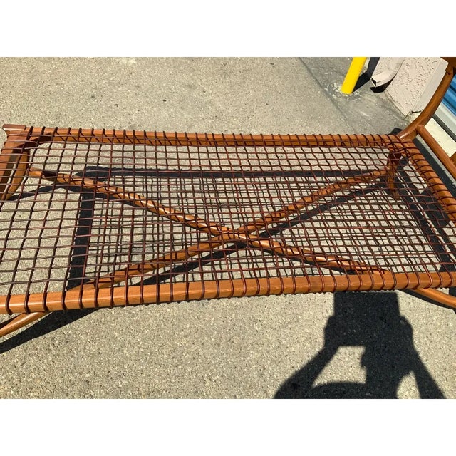 2010s Modern Mid Century Style Klismos Chaise For Sale - Image 5 of 5