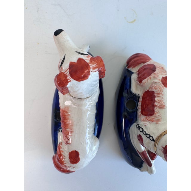 Late 19th Century Staffordshire Dogs Pen Holder, a Pair For Sale In San Francisco - Image 6 of 10