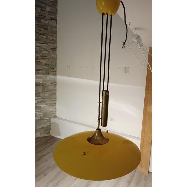 Saliscendi Counterweight Pendant Lamp, Italy, 1950s For Sale - Image 12 of 16