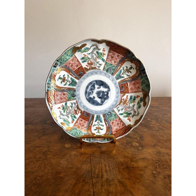 Antique Japanese Imari Plates, 1900s, Set of 2 For Sale - Image 3 of 5