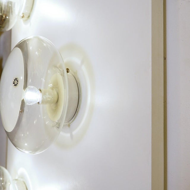 Gill Wall Lights Mounted on Panels by Roberto Pamio for Leucos, 1970s For Sale - Image 14 of 18