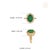 Mid 1920s Style 3.27Carats Oval Emerald Diamond 14k Gold Art Deco Ring Size 4 For Sale - Image 12 of 18