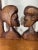 Vintage African Hand Carved Wood Couple Bust Bookends Tribal Folk Art 12" For Sale - Image 10 of 15