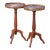 Early 20th Century French Napoleon III Walnut Martini Tables With Marble Tops For Sale