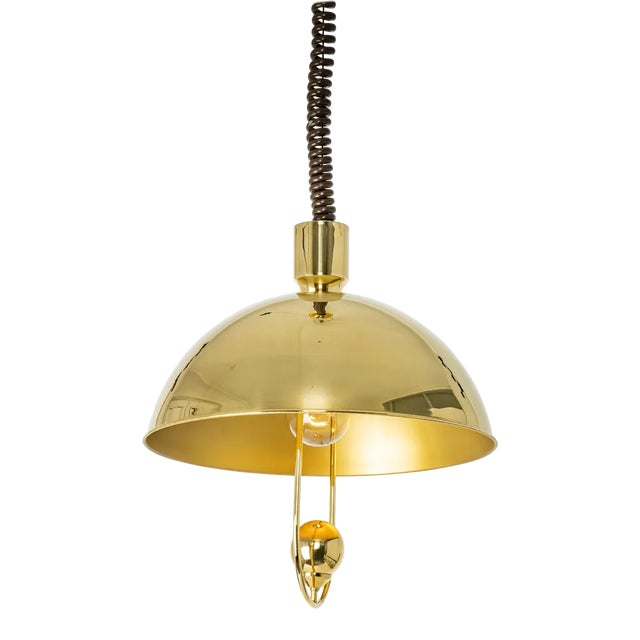 Petite Brass Dome Pendant Light by Florian Schulz, Germany For Sale