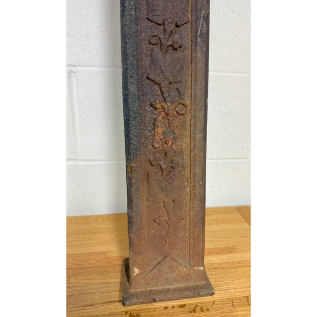 Huge Antique Industrial Outdoor Cast Iron Religious Catholic Crucifix Cross For Sale - Image 9 of 15