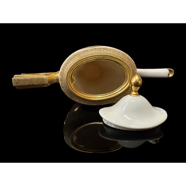 Lenox Belleek, Coffee Pot, Creamer, & Sugar, Artist Signed, 1889-1906 For Sale In San Diego - Image 6 of 10