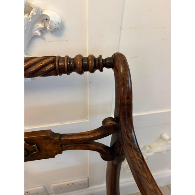 Antique Regency Mahogany Dining Chairs with Cane Seats, Five Singles & One Carver, 1830s, Set of 6 For Sale - Image 13 of 18